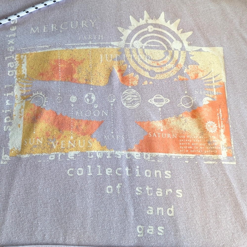 Celestial shirt sleeved hoodie